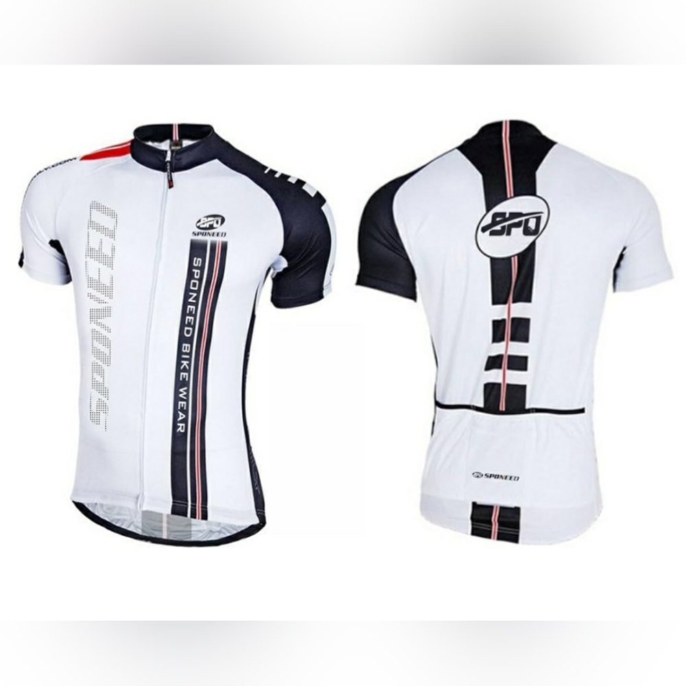 SPONEED Shirt Cycling Man Bicycling Jerseys Short Sleeved Bike Wear US Size L